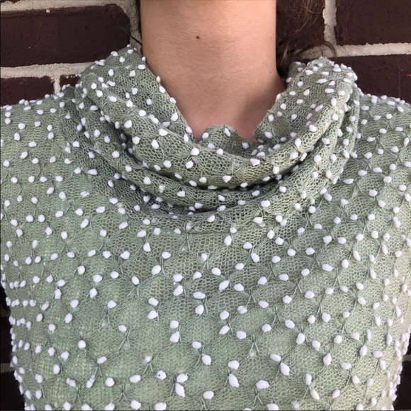 Altar’d State Lace Trim Polka Dot Sweater Dress - Picture 4 of 5